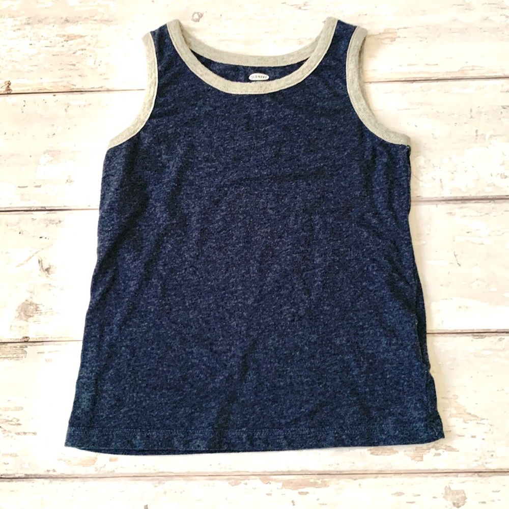 Old Navy 4T Navy Blue Tank Top Kids Toddler Sleeveless Shirt Like New Size 4